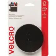 (6)-VELCRO Brand 3/4 In. x 5 Ft. Black Sticky Back Reclosable Hook & Loop Roll
