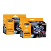 2x Sansai USB Power Indoor/Outdoor 200 LED String Light Party/Christmas Multi