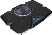 XUMIUZIY BM13 Laptop Cooling Pad with 5 Quiet Fans, 12"-17.3" Gaming Notebook Cooler 7 Adjustable Height, 12 RGB LED Lights, USB Powered Gaming Laptop Cooling Fan, Dial Speed Control
