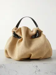 [NEOUS] NEOUS - Taurus Leather-trimmed Woven Raffia Tote - Neutral - One size One size Neutrals