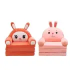 Kids Foldable Sofa Bed Toddler Couch Girls Boys Bedroom Fold Out Sofa Chair