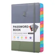Password Keeper Book with Colorful Alphabetical Tabs and Two Bookmarks, for1825