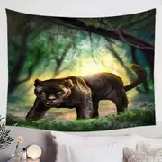 Wildlife Art Beautiful Black Panther Tapestry