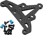 Oimzzr Front Gearbox Mount Set, Carbon Fiber Front Gearbox Fixing Frame Kit Replacement for Tamiya XV01 XV-01 1/10 Remote Control Car Accessories