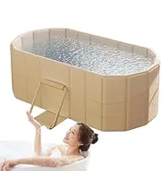 Foldable Bathtub, Folding Bathtub, Insulated Hot or Ice Bucket, Bathtub Large - Family Bathroom Accessories, Foldable Soaking Bathtub for Athletes