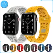 Silicone Breathable Strap For Apple Watch Band 44 49 45 41 40 38 42mm Wristband