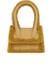 Jacquemus Le Chiquito Moyen Shearling-lined in Khaki
