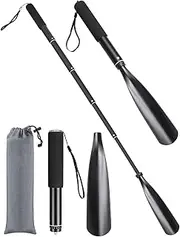 [Mishell] Shoe Horn Long Handle, Telescopic 16"-38", Sturdy Aluminium Alloy, Shoe Horn Long Handle For Seniors Men Women Kids, Shoehorn Long-handled for Boots, Long Shoe Horn For Men, Black, X-Large