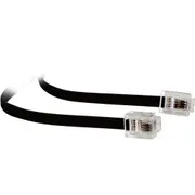 Pro.2 RJ12 Modular Plug to Plug Telepone Line Cord 6P4C TEL5150 Black 2m