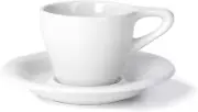LINO Porcelain Cup & Saucer (White) (2, 3 Oz)