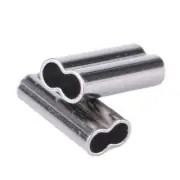(5)100pcs 1.8mm Fishing Line Crimping Sleeves Copper Tube Connector HG
