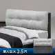 【Famo法摩】F909 亞麻貓抓布床頭片 靠墊床頭板 超耐磨防潑水布料 好清潔保養3.5尺 - 單人單大床頭片