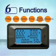 AC Power Meter Voltmeter Ammeter Hall Sensor 250V 100A PF Energy Frequency Test