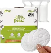 Boxed 300-Count Embossed Cotton Rounds – 3 Unique Patterns, Lint-Free, Dual-Sided, Soft & Durable, Ideal for Makeup Removal, Skincare, Nail Polish, and Baby Care