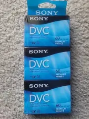 Sony DVC Premium Mini DV Digital Video 60 Minute LP 90 Cassette 3 Pack [Sealed]