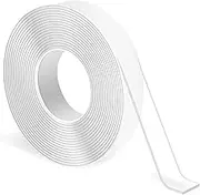 Double Sided Tape, 16.7ft Transparent Nano Tape, Multipurpose Removable Mounting Tape Adhesive Grip, Reusable Strong Sticky Wall Tape Strips Tape Poster Carpet Tape for Paste Items,Household (5Meters)