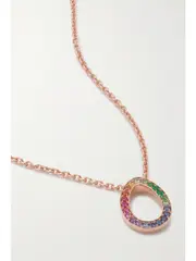 [Fabergé] Fabergé - Colours Of Love 18-karat Rose Gold Multi-stone Necklace - One size One size Gold
