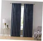 Lopez Velvet Premium 54"W x 84"L (Pack of 2) Navy Blue Back Tab Rod Pocket