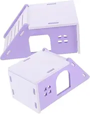 Decorative Hamster House 2pcs Hideaway Resting Nest Maze for Hamsters Guinea Pigs Home Accessory