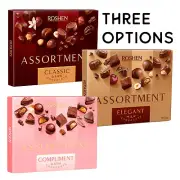 Roshen Assorted Chocolate Gift Box – Milk or Dark Ukrainian Candy Selection