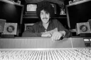 Phil Lynott of Thin Lizzy at a recording session for groups n- 1982 Old Photo