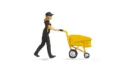 NOCH, Small scenes - Postman with trolley, 1/87, NOC16524