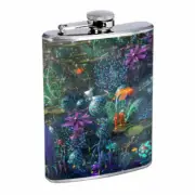 Alien Plants Em1 Flask 8oz Stainless Steel Hip Drinking Whiskey