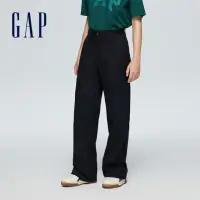 在飛比找momo購物網優惠-【GAP】男裝 Logo卡其寬褲-黑色(889510)