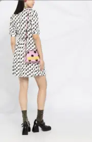 NWT Love Moschino allover raindrop Retro mini dress in Black & white 2 $245