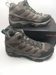 Merrell Moab 2 Mid Waterproof Mens Sz 9 M Boulder Taupe Hiking Boots (box worn)