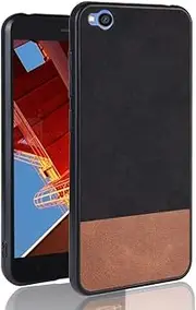 LYX Shockproof Color Matching Denim PC + PU + TPU Case for Xiaomi Redmi Go (Black) Shockproof (Color : Black)