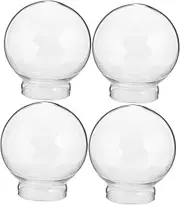 4pcs Snow Globe Kit Empty Glass Dome Covers for Winter Crafts Home Decor Create Your Own Unique Snow Globe with Decorative Containers for Group Activities Fun Projects