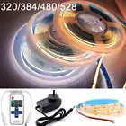320 Cob Led Strip Lights 12V 5M 10M 20M Density Tape Light DC 11KEY Power supply