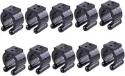 NOLITOY 30 Pcs Wall Mounted Fishing Rod Rack Durable Plastic Display Bracket for Snooker Clubs Medium Easy Installation Corrosion Resistant Storage for Fishing Tackle Tools Black