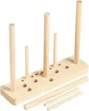 Interesty Bow Maker 5 in 1 Multipurpose Wooden Bow Making Tool for Ribbon for Wreaths,Gift Bows, Corsages,Party Decorations, Wood color
