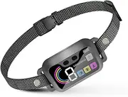 Dog Training Device Bark Collar for Dogs Colour Screen Intelligent Dog Trainer IP67 Rechargeable with Beep, Vibration, Beep+Vibration Modes 8 Adjustable Sensitivity Training Shock Collar Grey