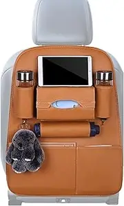 Backseat Car Organizer - Car Backseat Storage Organizer with Tray, Foldable Car Organizer Bag | Fit Backseat Storage Solution, Multiple Compartments for Toys Drinks Snacks and Electronic Dev