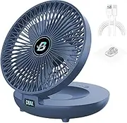 Foldable Fan - Portable Rechargeable Fan | Air Circulation Fan 90° Adjustable, 3 Speed Wind, USB Charging for Dormitory, Kitchen, Bedroom Puchen
