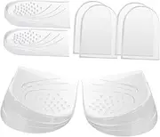 SOPOTUTU 6Pairs Transparent Heel Wedge Inserts S Reusable Shoe Levelers for Comfort Support Cushioned Corrective Inserts with Strong Adhesive Backing Versatile