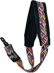 Xinlinke Saxophone Neck Strap Soft Padded Rainbow Braided Pattern for Alto Tenor Baritone Soprano Sax
