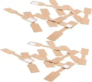 UTHCLO 50pcs Blank Packaging Card Blank Jewelry Label Shape Sticker Tags Pricing Sticker Jewelry Tags for Pricing Label Stickers Tag Stickers Wedding Ceremony Portable Paper