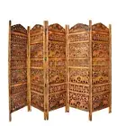 Elephent Design Wooden Room Partitions Room Dividers Screen Separator 5 Panels
