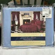 VTG Pouf Valance 84x15” Classic Traditions Blue JCPenney Smooth Touch USA NOS