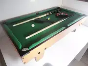 Wood Mini Tabletop Pool Family Game Wooden Billiards Table Set With Legs 76x42cm