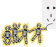 Electric Shock Warning Sign, Indoor Outdoor Caution Warning Sign, Versatile Waterproof Danger Electrical Signage for Home Business Hotel