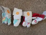 NB 5-9lbs Preemie GyMbOrEe Boys/Girls 2 Pair Plush Socks Set Elephant/Strawberry