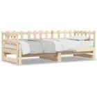 Pull-out Day Bed Single Size Double Bed Wooden Sofa Solid Wood Pine vidaXL