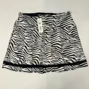 Lucky In Love Women's Golf LONG Performance Skort Black White Size Xlarge LUCKY