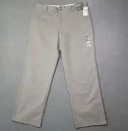 Dockers Pants Mens 36x30 Gray Easy Khaki Straight Fit Flat Front NWT