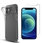 FOR iPhone 11/12/13,Pro,Max,Mini Transparent Slim Soft TPU Case+Screen Protector